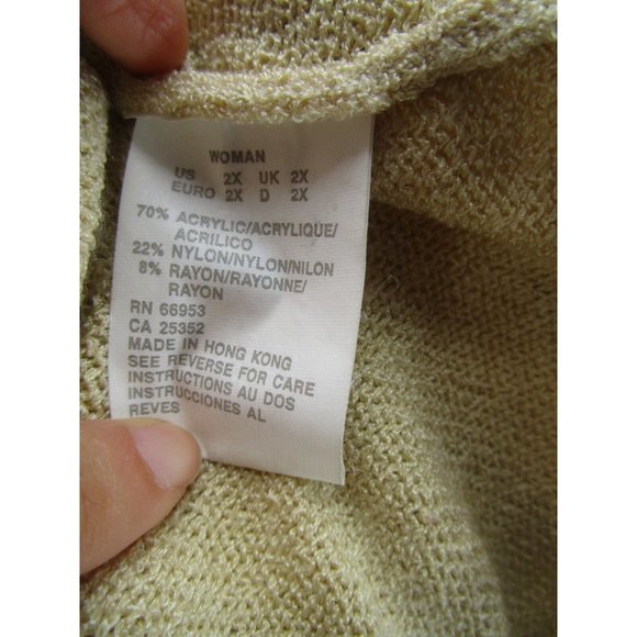 VINTAGE Theo Miles Sweater Plus 2X Tunic Pullover Shoulder Pads 90s - Picture 9 of 10